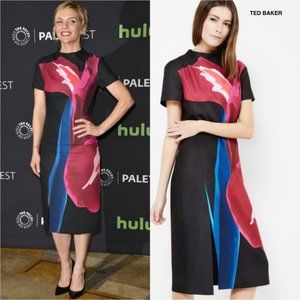 Ted Baker Stencilled Stems Midi Dress